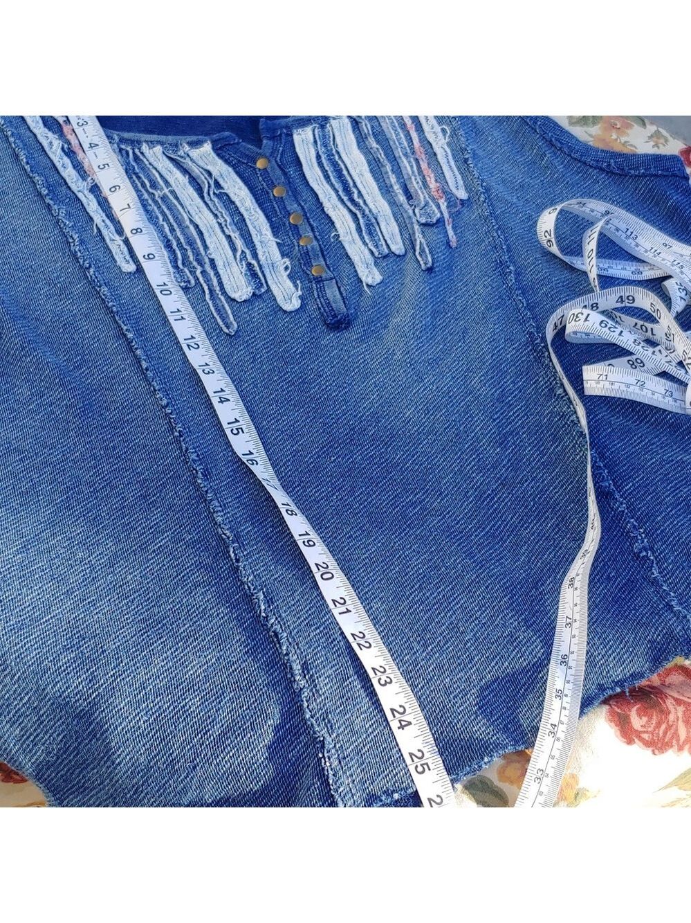 Free People Oversize Sleeveless Denim Color Knit Top by We The Free line XS - Picture 8 of 13